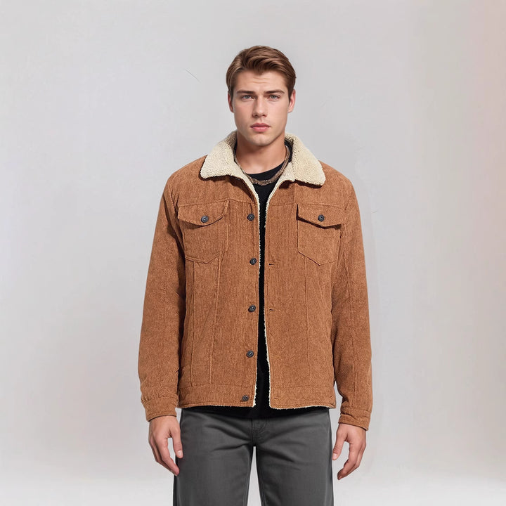 Men's cozy cord jacket with warm lining Lisslune