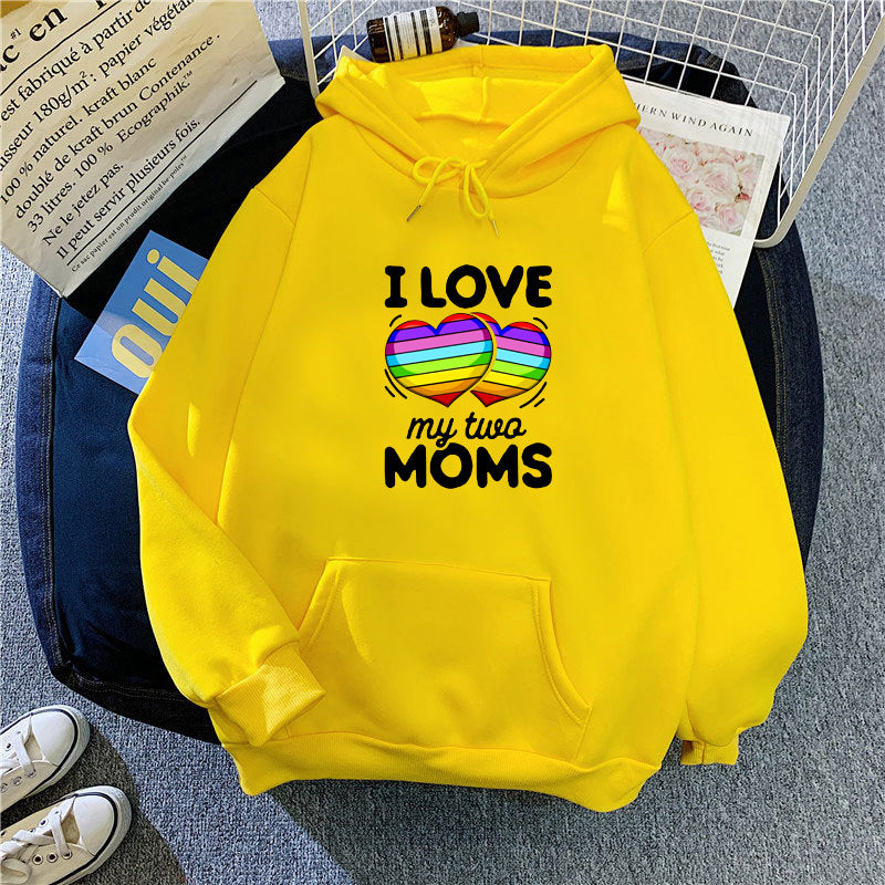 Women's hoodie with colorful heart design Lisslune