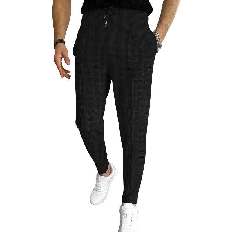 Men's Fashion Chino Pants with Elastic Waistband and Practical Pockets Lisslune