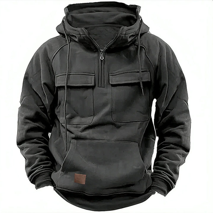 Men's sporty hoodie in utility style with practical pockets Lisslune