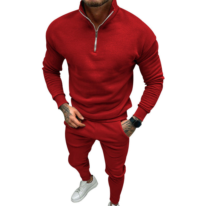Men's sporty sweater with stand-up collar Lisslune