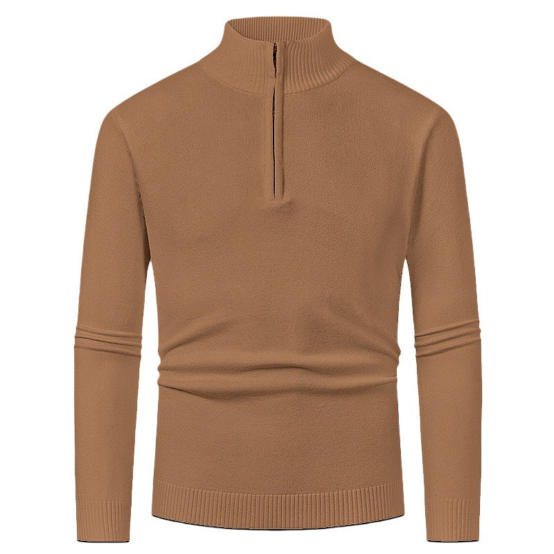 Men's pullover with high collar and zipper Lisslune