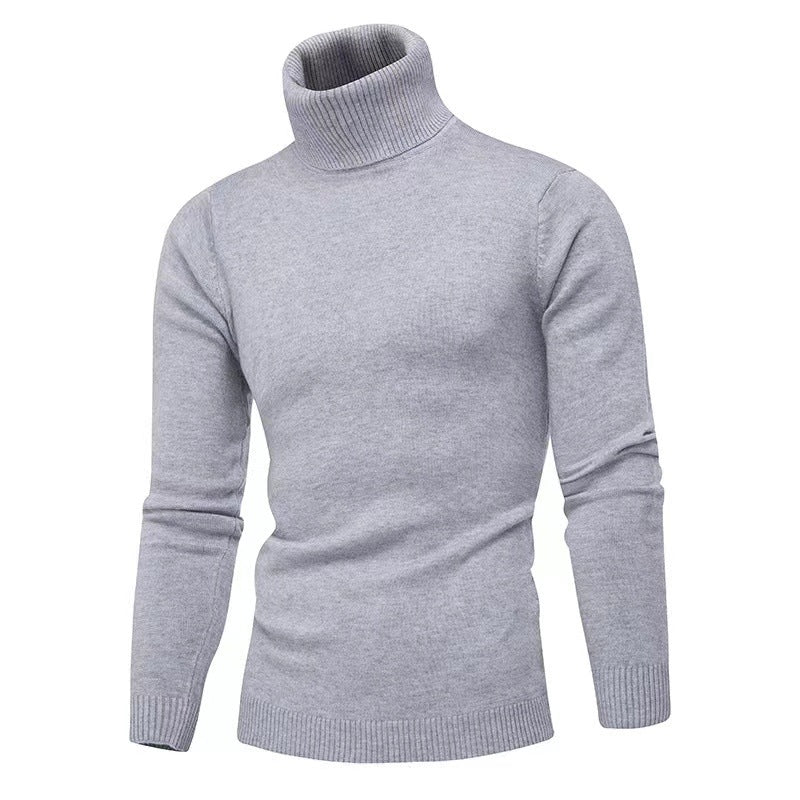 Men's knit pullover with high collar Lisslune