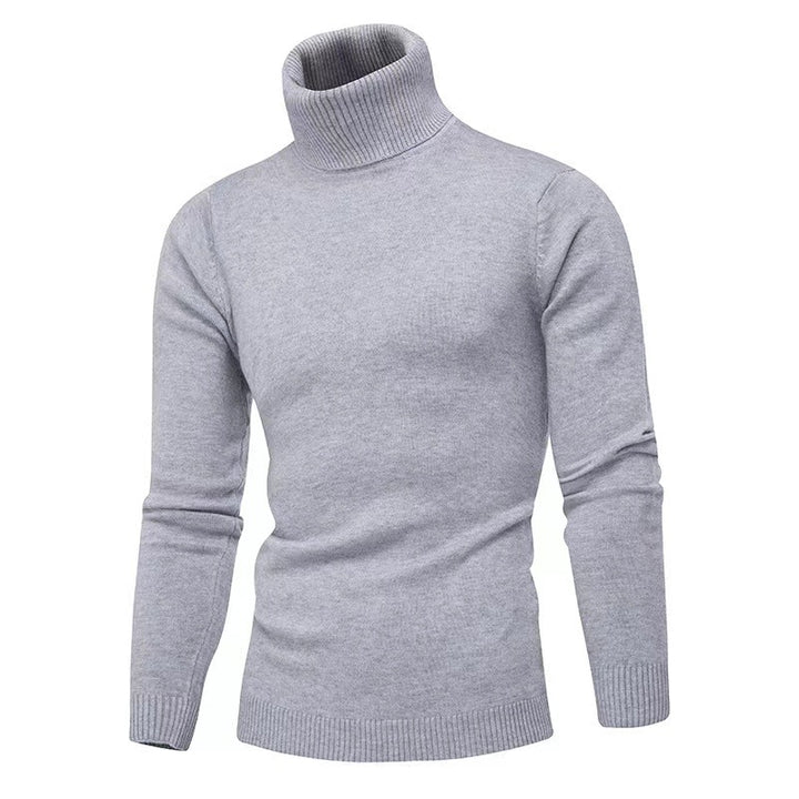 Men's knit pullover with high collar Lisslune