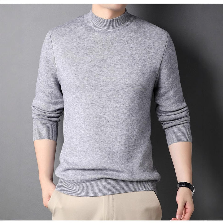 Men's fine-knit sweater with turtleneck and soft materials Lisslune