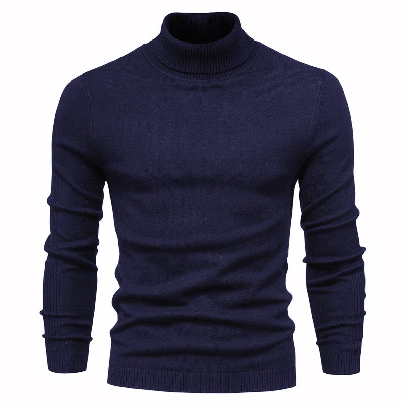 Men's Stylish Turtleneck Sweater Made Of Soft Knit Material Lisslune