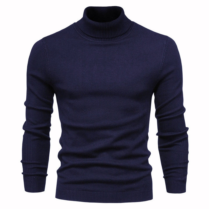 Men's Stylish Turtleneck Sweater Made Of Soft Knit Material Lisslune
