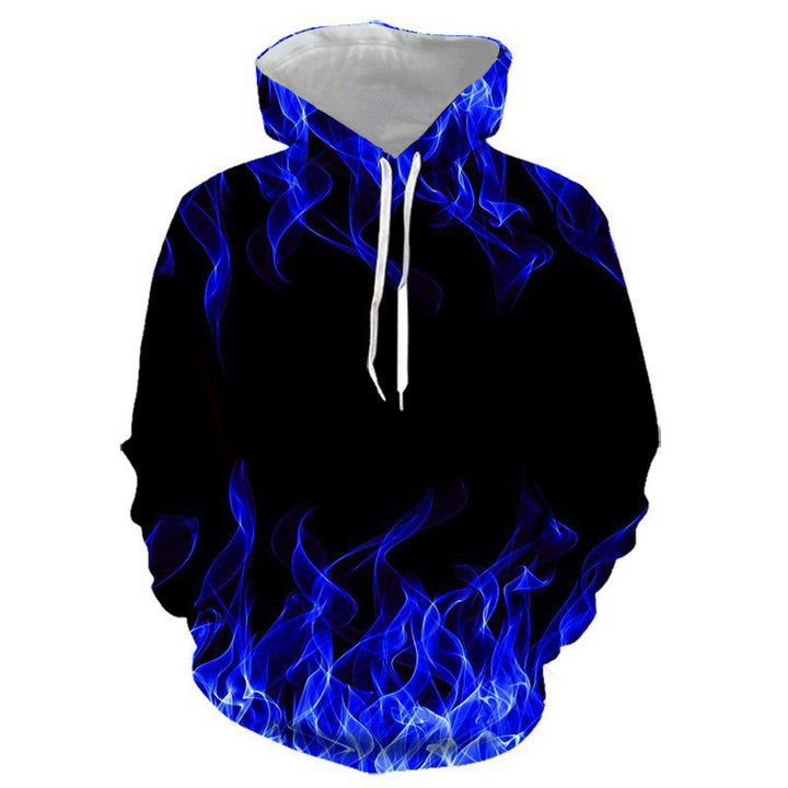 Unisex hoodie with eye-catching flame motif Lisslune