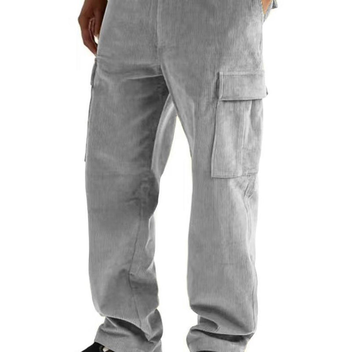 Men's cargo pants with elastic waistband and practical side pockets Lisslune