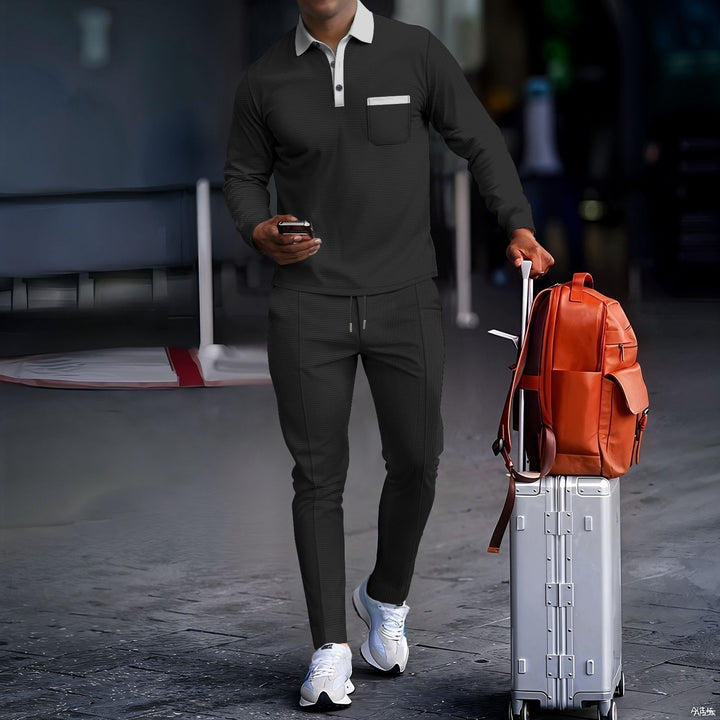 Men's stylish polyester tracksuit with breathable properties Lisslune