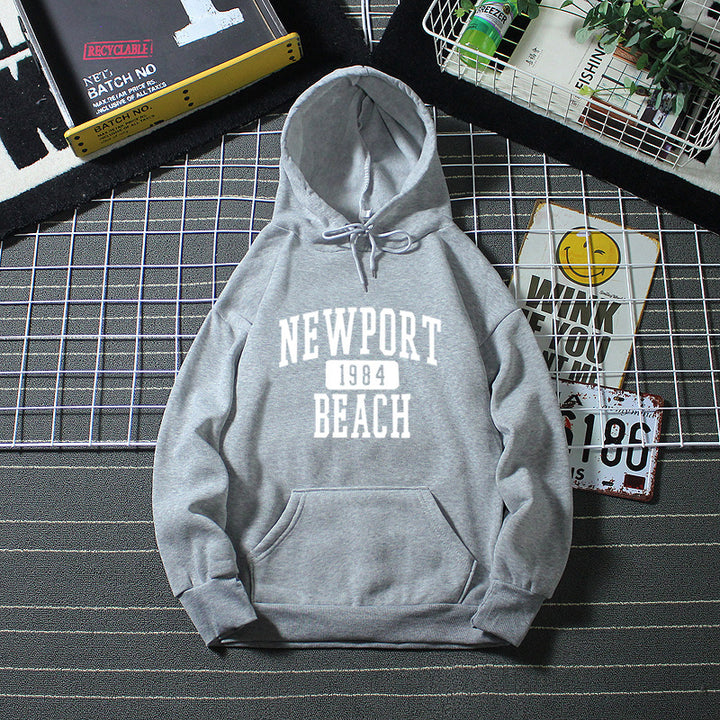 Women's hoodie with nostalgic Newport Beach lettering Lisslune