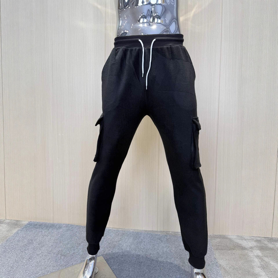 Men's Compression Jogging Pants with Side Pockets and Elastic Waistband Lisslune
