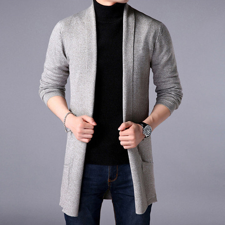 Men's cardigan with open cut and practical pockets Lisslune