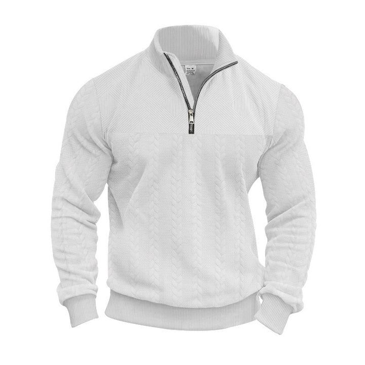 Men's structured sweater with half zipper Lisslune