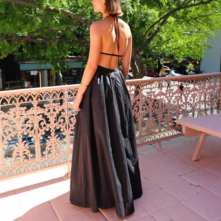 Ladies Maxi Skirt with High Waistband and Elegant Chiffon Overlay