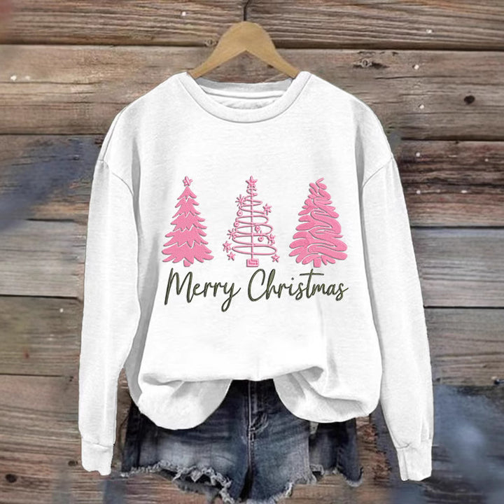 Women comfortable Christmas sweatshirt with festive print Lisslune