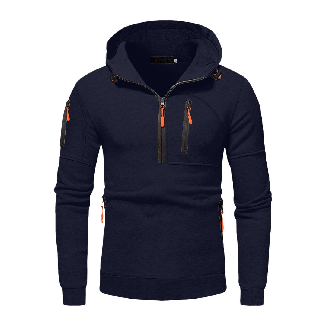 Men's functional hoodie with innovative half-zip Lisslune