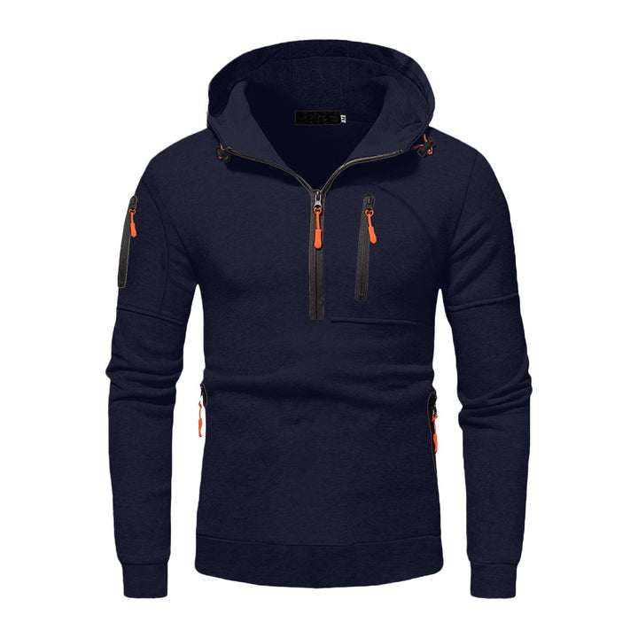 Men's functional hoodie with innovative half-zip Lisslune