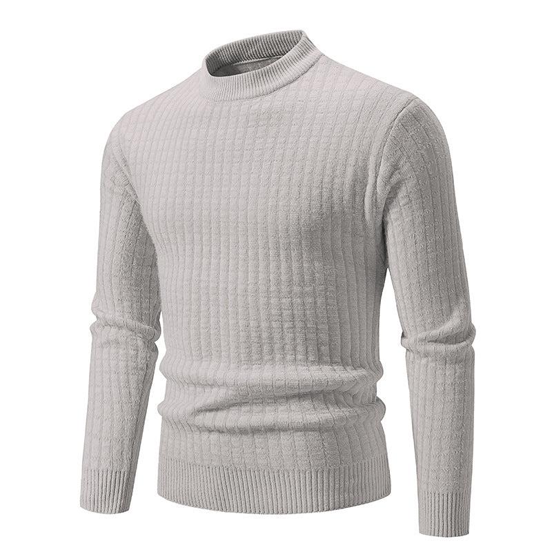 Men's fine knit sweater with textured design Lisslune