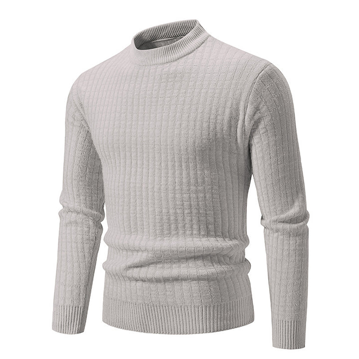 Men's fine knit sweater with textured design Lisslune
