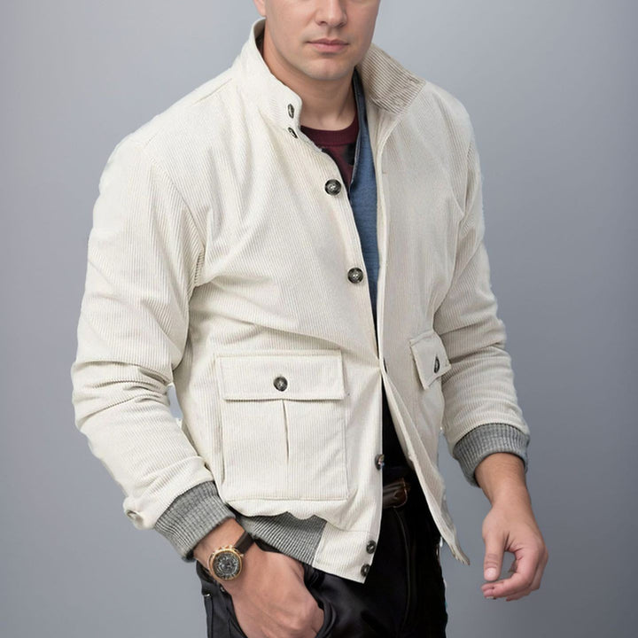 Men's sporty cord jacket with practical pockets and modern design Lisslune