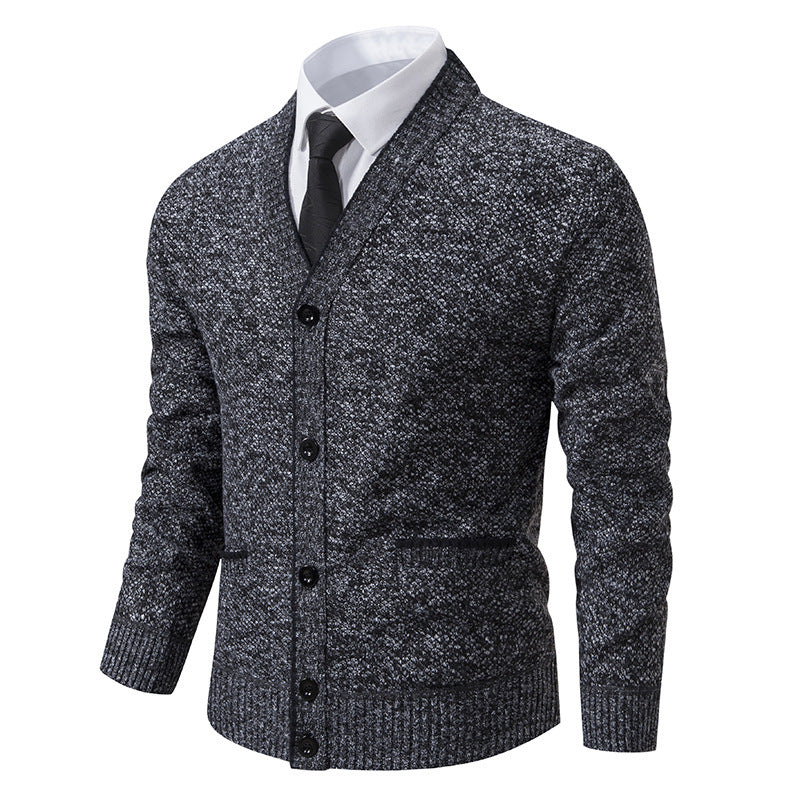 Men's cardigan with V-neck and practical pockets Lisslune