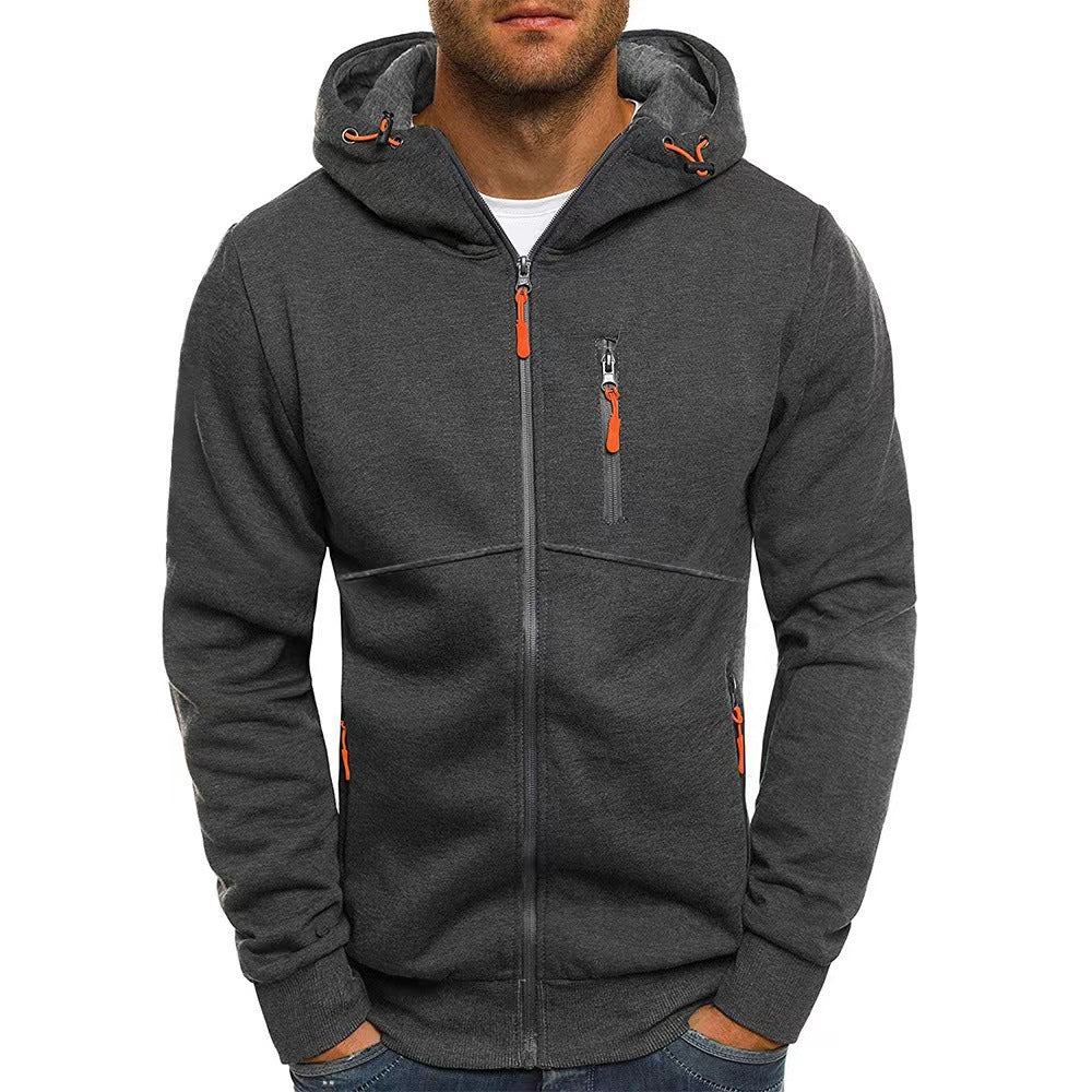 Men's hoodie with functional zip pockets and sporty design Lisslune