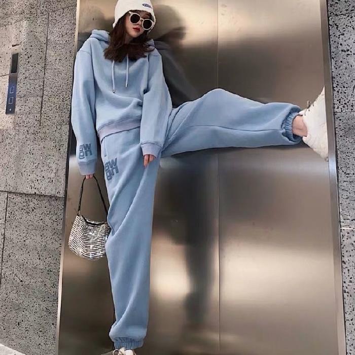 Women's Sporty Fleece Hoodie Set with Soft Inner Lining Lisslune