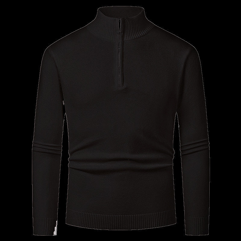 Men's pullover with high collar and zipper Lisslune