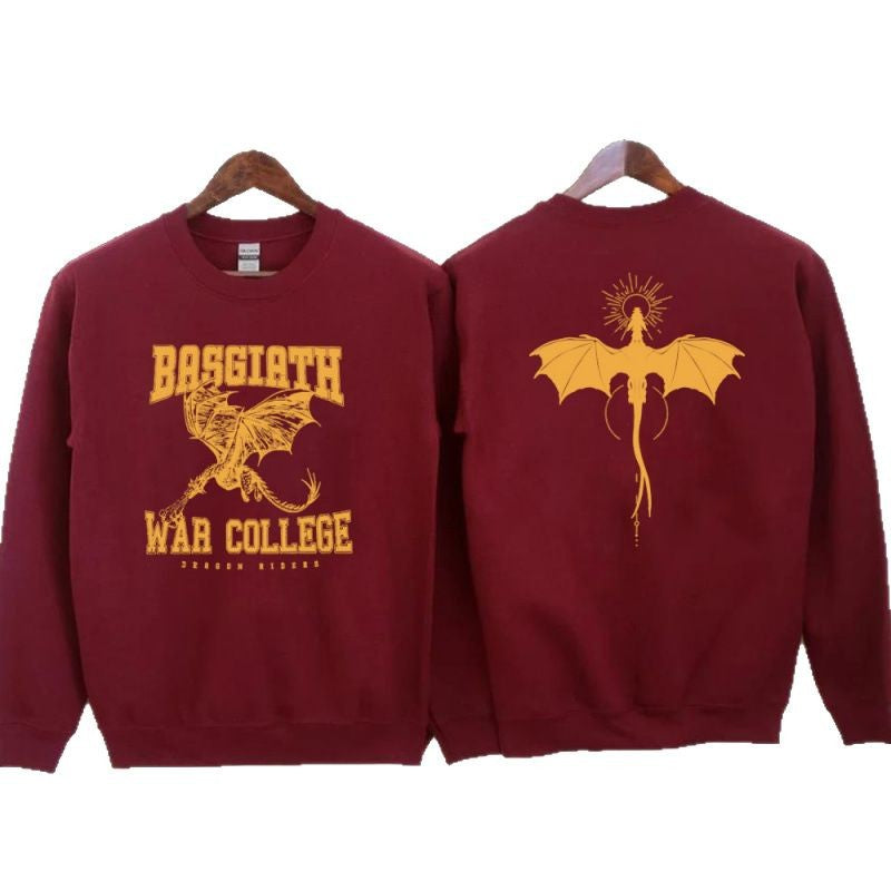 Women's sweatshirt with creative dragon motif and unique college design Lisslune