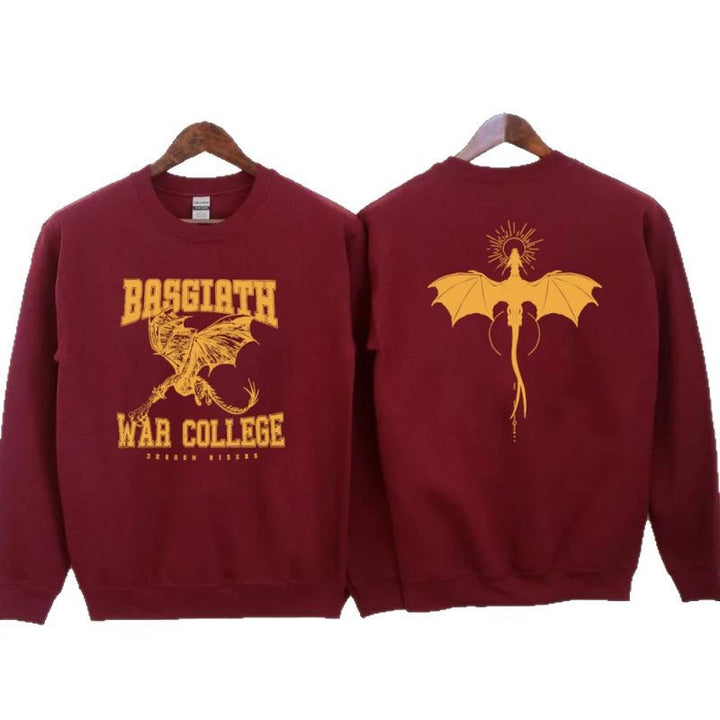 Women's sweatshirt with creative dragon motif and unique college design Lisslune