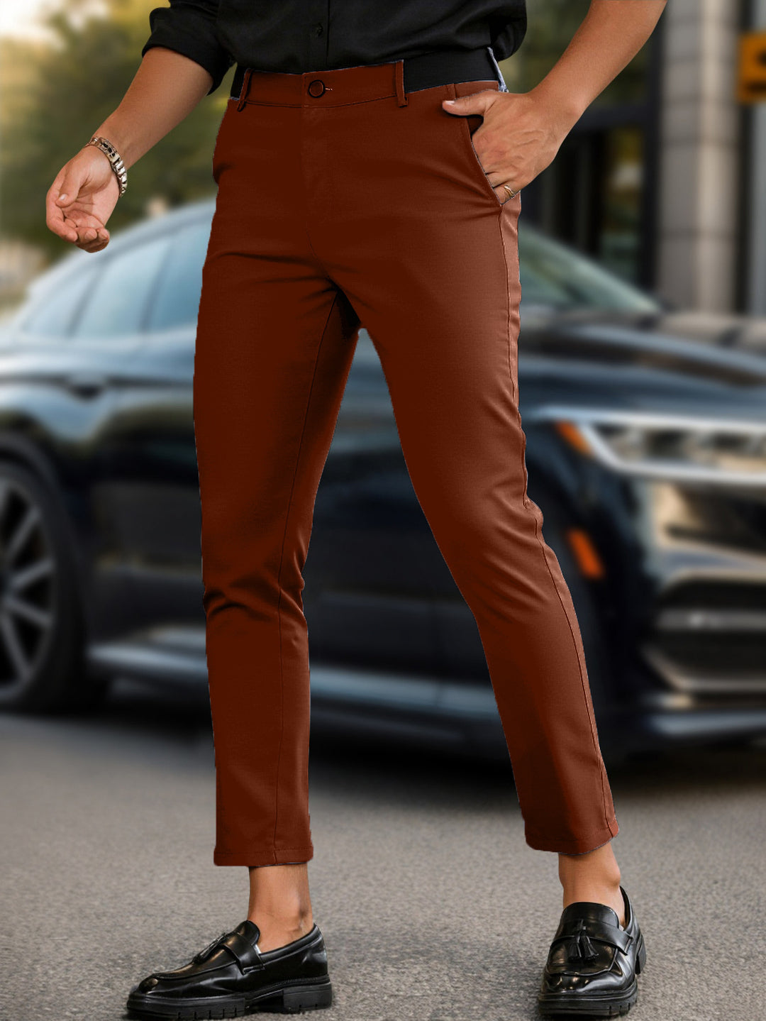 Men's modern slim-fit pants with elegant cut and high-quality fabric Lisslune