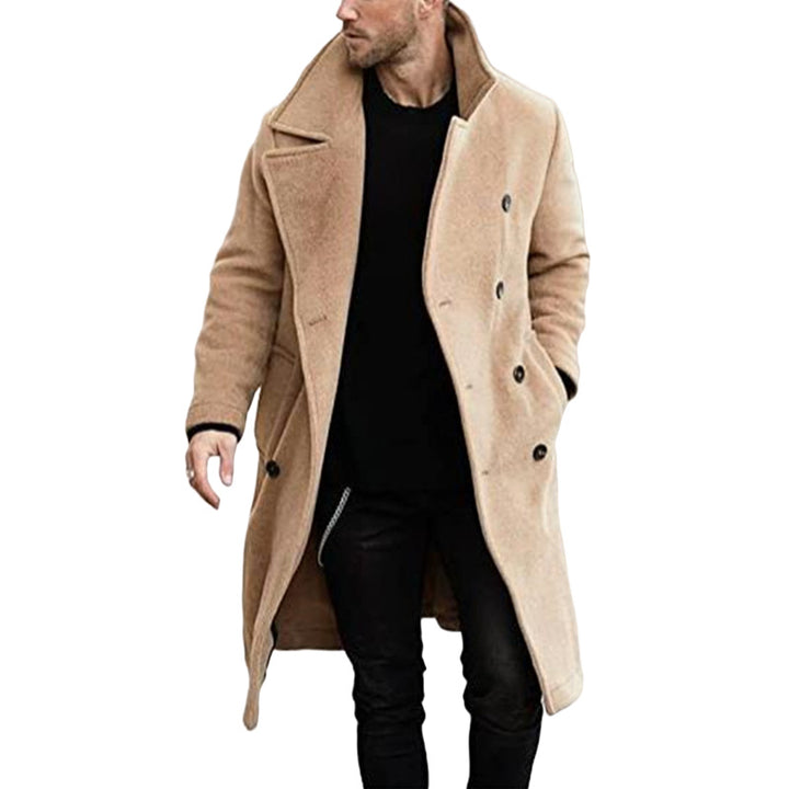 Men's trendy wool coat with textured surface and practical pockets Lisslune