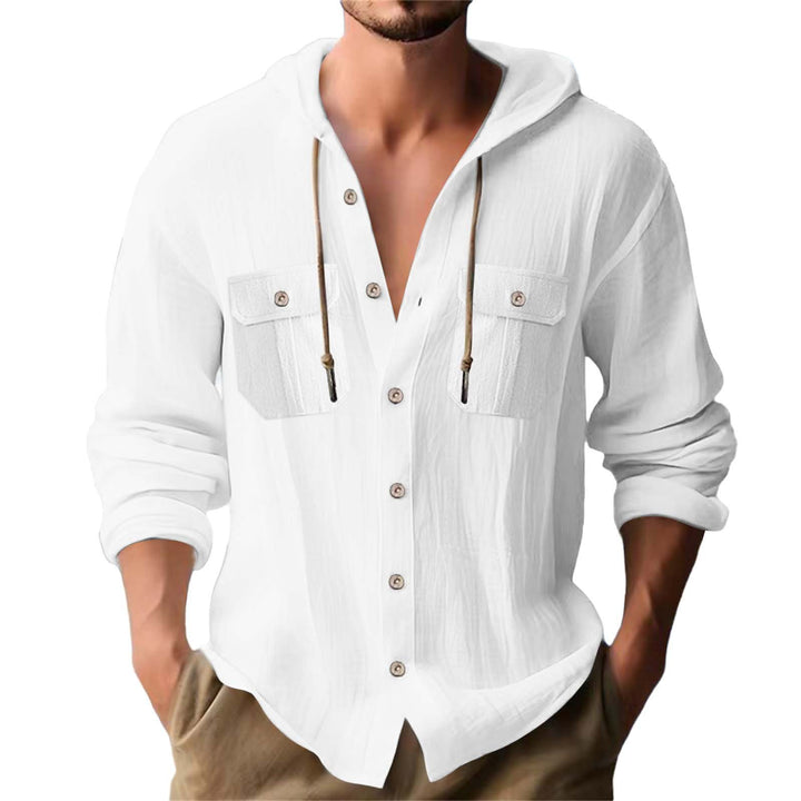 Men's casual hoodie with chest pockets and innovative fabric Lisslune