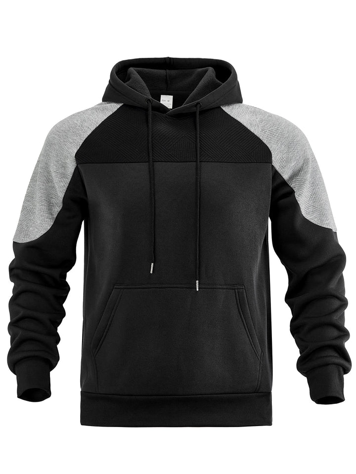 Men's hoodie with innovative design and striped sleeves Lisslune