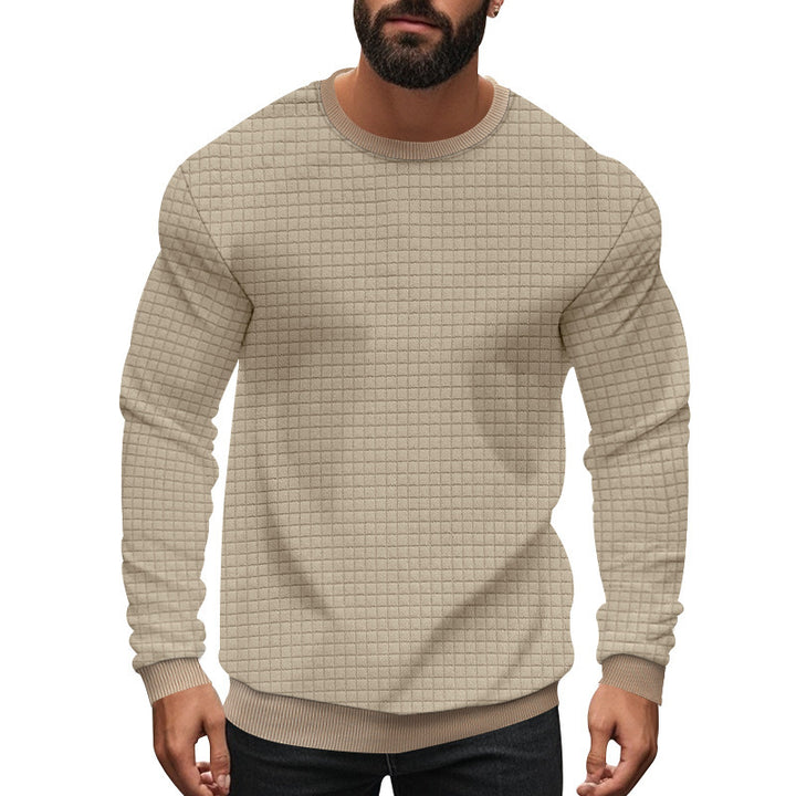 Men's long sleeve sweatshirt with textured design and elastic cuffs Lisslune