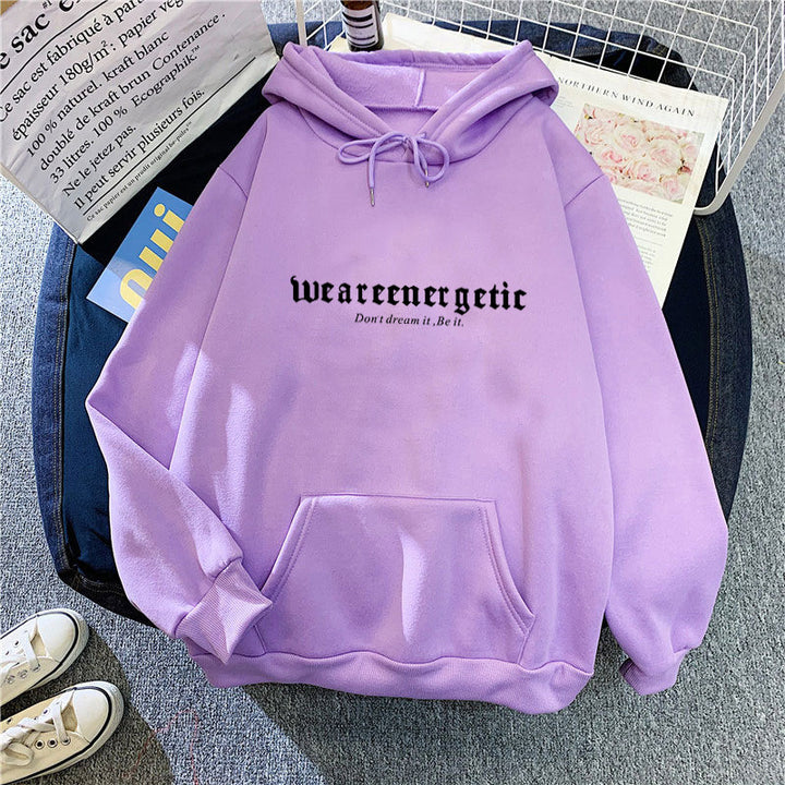 Women's hoodie with creative text and comfortable fit Lisslune