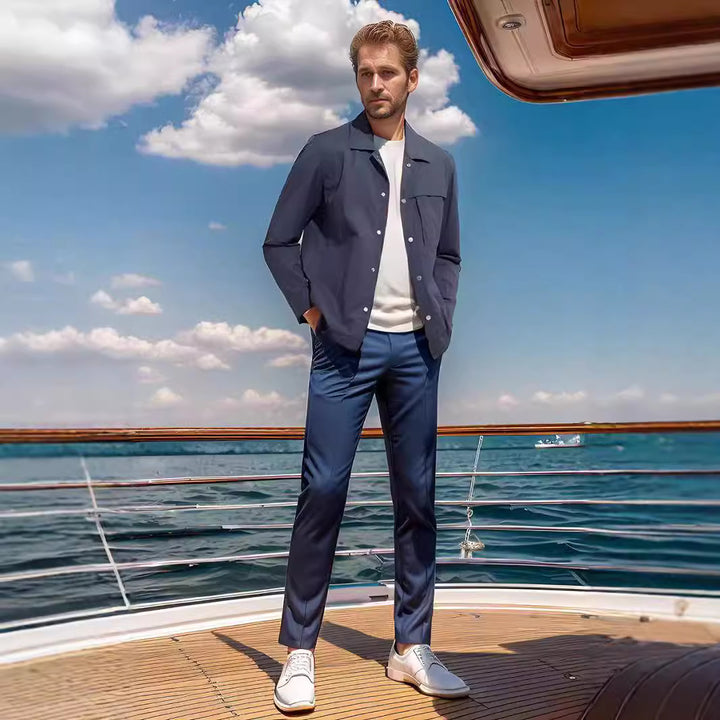 Men's lightweight utility jacket with practical pockets and modern design Lisslune