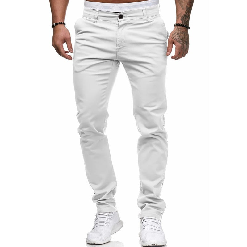 Men's Tailored Slim-Fit Chino Pants Lisslune