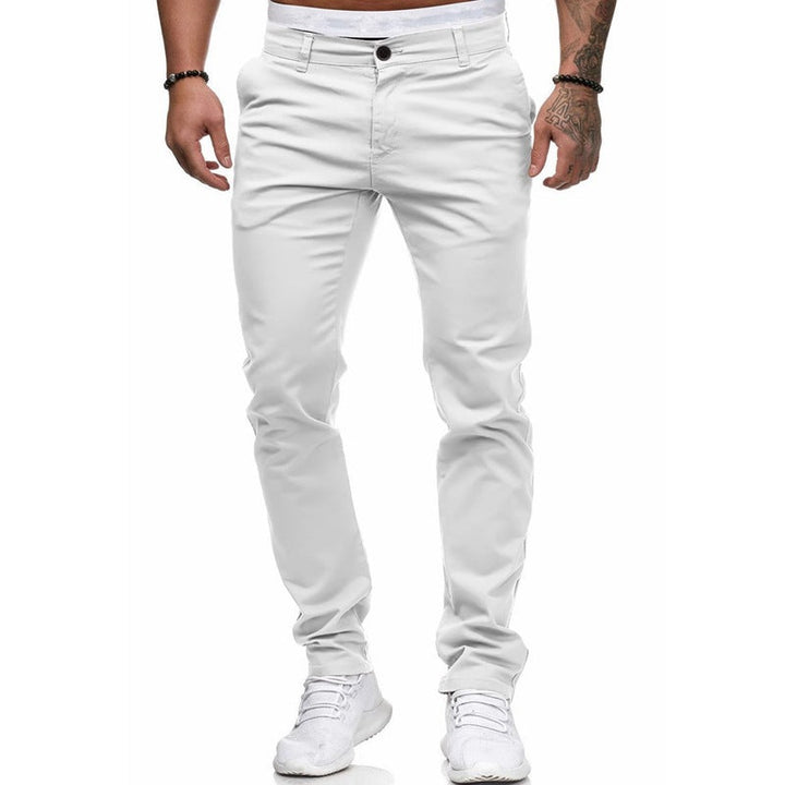 Men's Tailored Slim-Fit Chino Pants Lisslune