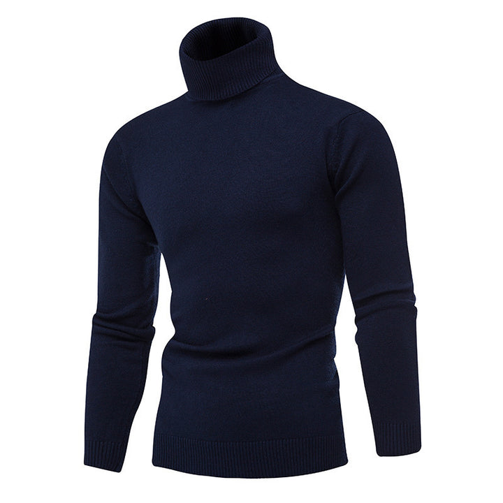 Men's turtleneck sweater made of fine cotton with a fitted cut Lisslune