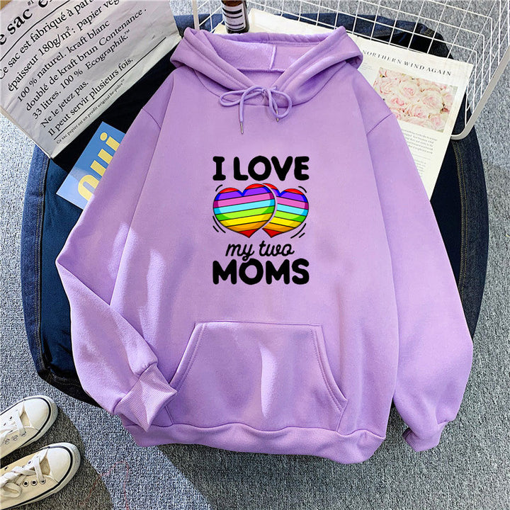 Women's hoodie with colorful heart design Lisslune