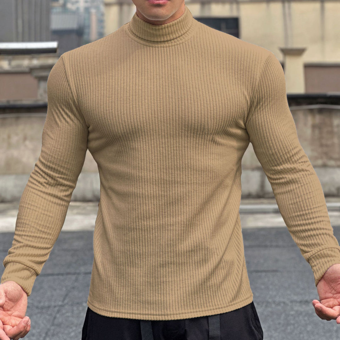 Men's elegant long-sleeve shirt with fashionable ribbed texture Lisslune