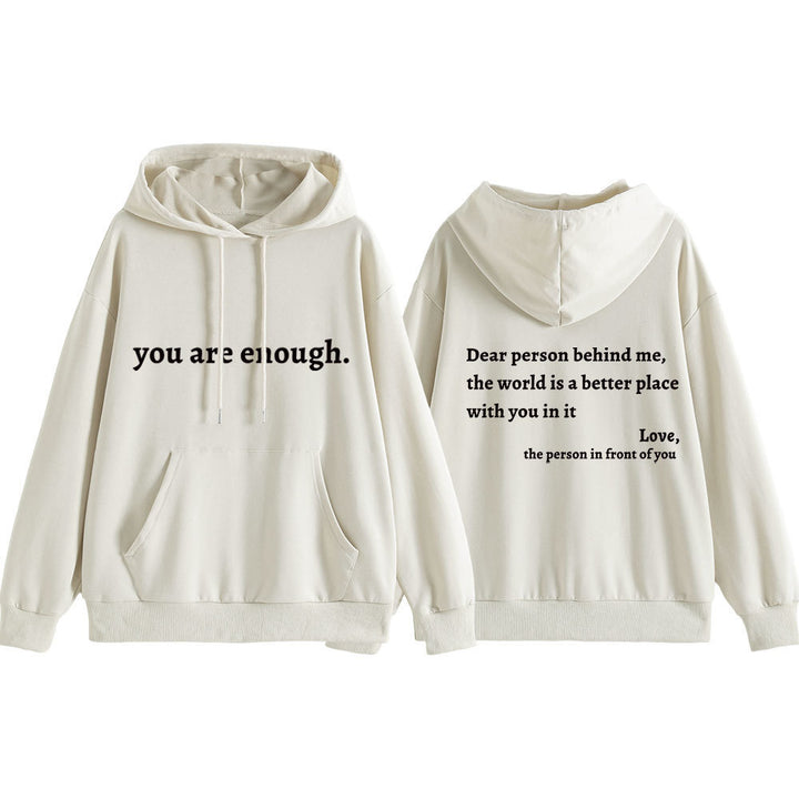 Women's hooded sweatshirt with motivational lettering and comfortable fit Lisslune