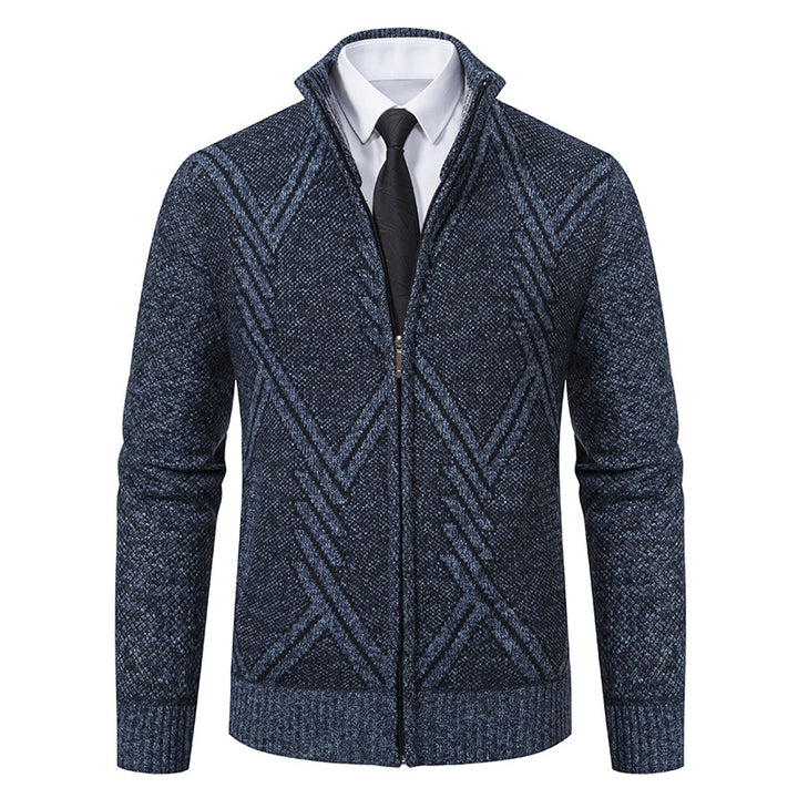 Men's cardigan with modern geometric patterns Lisslune