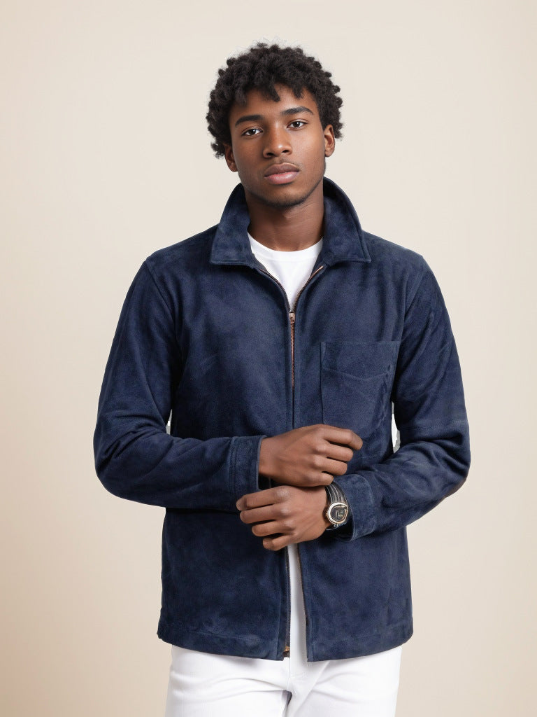 Men's fashionable and high-quality suede jacket Lisslune