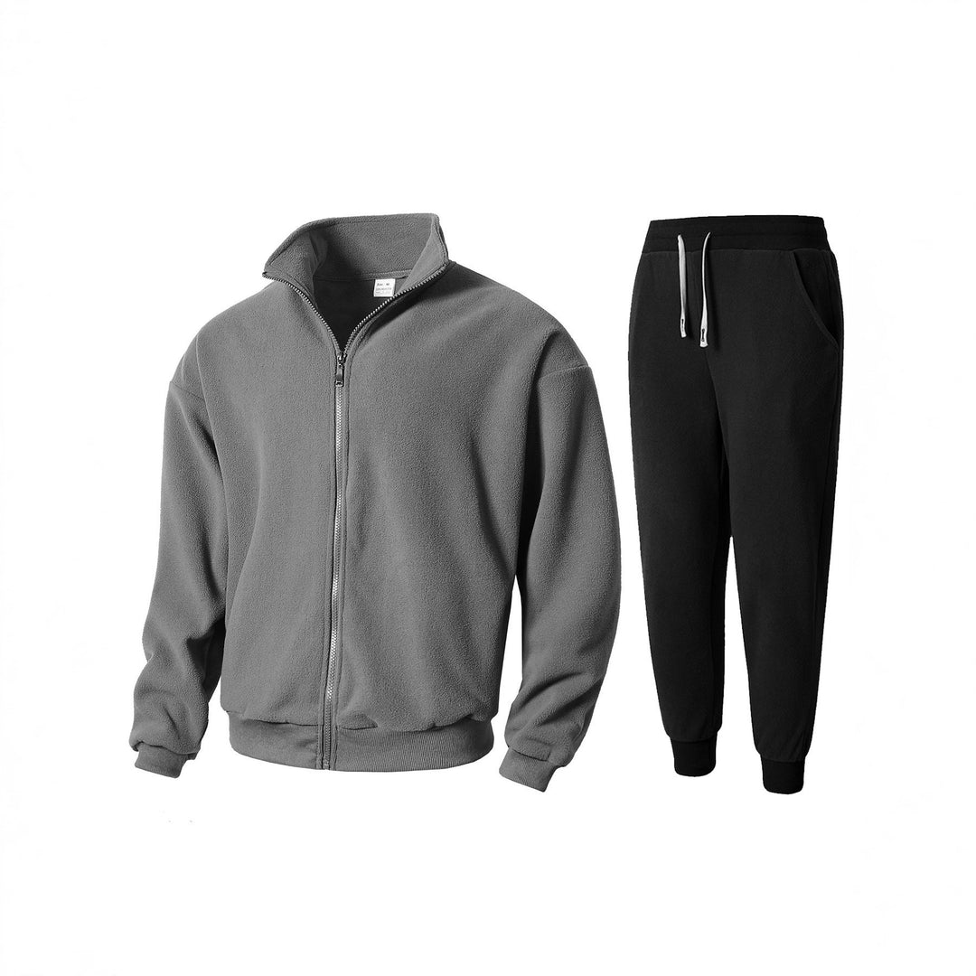 Men's fleece jacket and jogging pants set Lisslune