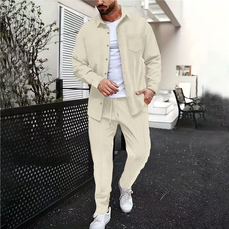 Men's Casual Leisure Shirt and Pants Set Lisslune