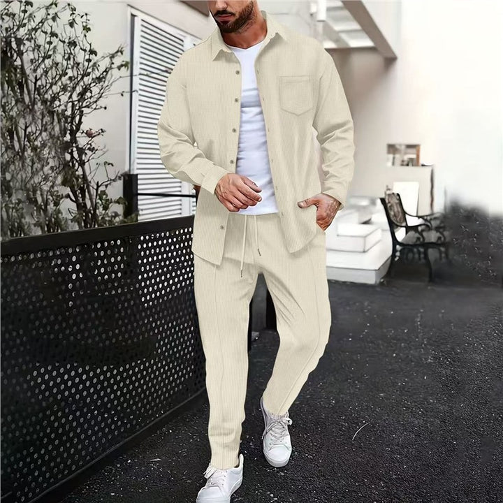 Men's Casual Leisure Shirt and Pants Set Lisslune