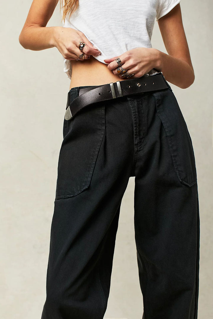 Damen weite Cargo-Jeans mit einzigartigen Taschen und lässigem Schnitt Lisslune